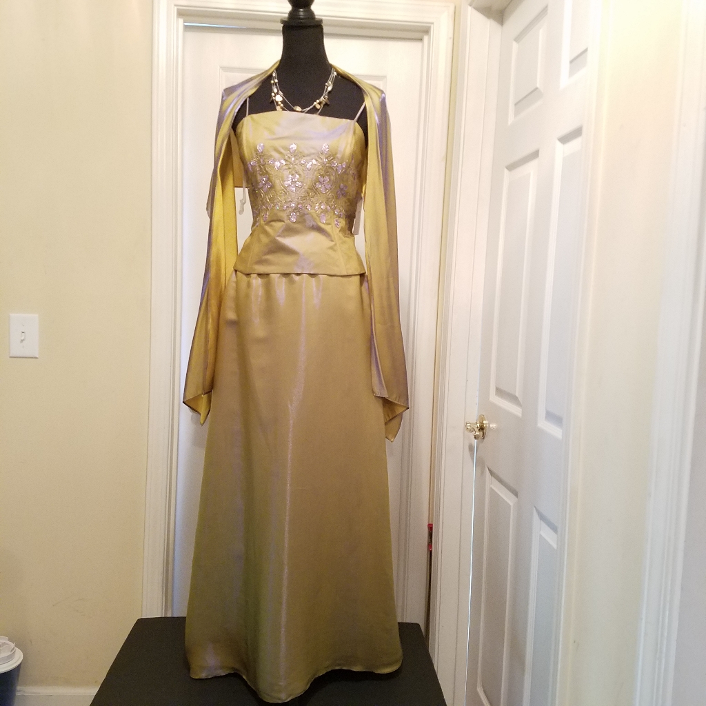Nwt Kiki Formal Xl-2pc-Strapless-Sequined Gown
